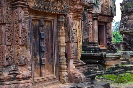 Siem Reap; Kingdom of Cambodia - august 24 2018 : the Banteay Srei templeのeditorial素材