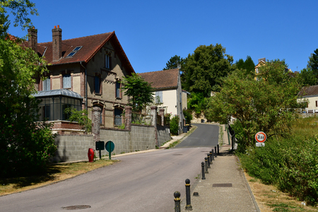 Montgeroult , France - august 6 2018 : the picturesque village in summerのeditorial素材