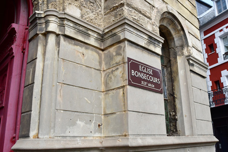 Trouville, France - august 18 2016 : the Bonsecours church built in the 19 th  centuryのeditorial素材