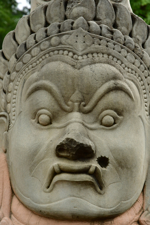 Siem Reap; Kingdom of Cambodia - august 24 2018 : the Angkor Thom templeのeditorial素材