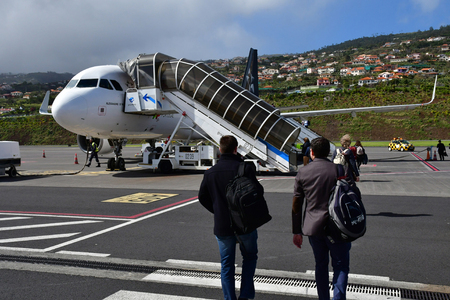 Funchal, Madeira, Portugal - february 21 2018 : the airportのeditorial素材