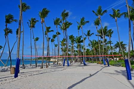 Punta Cana, Dominican Republic - may 28 2017 : beach of an hotelのeditorial素材