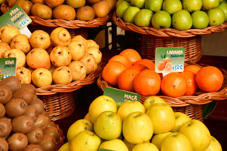Funchal, Portugal - february 22 2018 : covered market in the city centreのeditorial素材