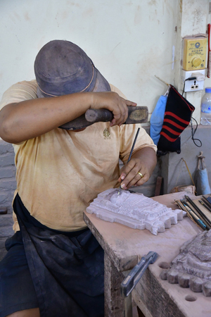 Siem Reap; Kingdom of Cambodia - august 25 2018 : Artisans Angkor, Cambodian fine arts and craftsのeditorial素材