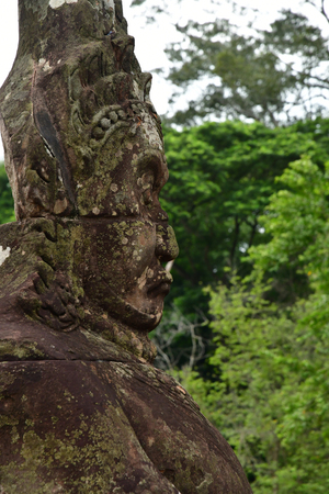 Siem Reap; Kingdom of Cambodia - august 24 2018 : the Angkor Thom templeのeditorial素材