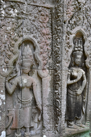 Siem Reap; Kingdom of Cambodia - august 24 2018 : the Ta Prohm templeのeditorial素材