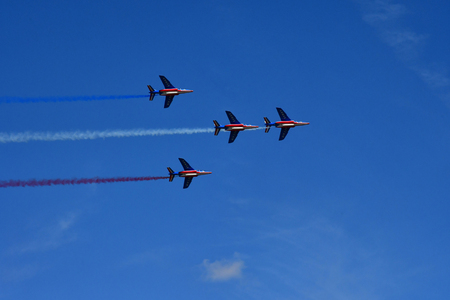 Verneuil sur Seine; France - september 8 2018 : the air show of the French Acrobatic Patrolのeditorial素材