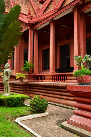 Phnom Penh; Kingdom of Cambodia - august 20 2018 : the National Museum of Cambodia, collection of Khmer artのeditorial素材