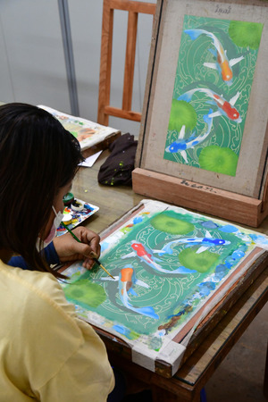 Siem Reap; Kingdom of Cambodia - august 25 2018 : Artisans Angkor, Cambodian fine arts and craftsのeditorial素材