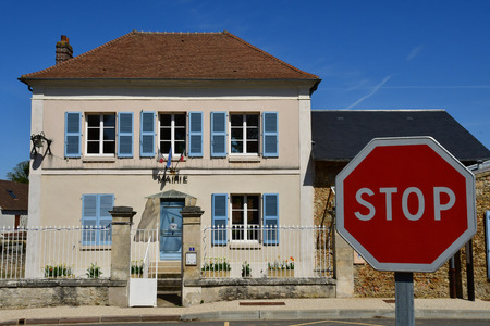 Banthelu, France - may 4 2018 : the city hallのeditorial素材