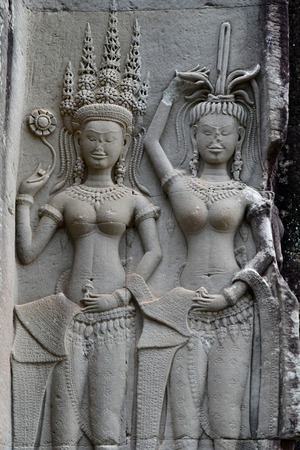 Siem Reap; Kingdom of Cambodia - august 23 2018 : the Angkor Wat templeのeditorial素材