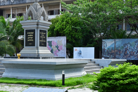 Phnom Penh; Kingdom of Cambodia - august 20 2018 : Security prison 21, Tuol Sleng genocide museumのeditorial素材