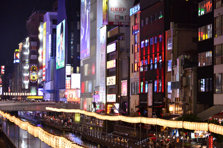 Osaka, Japan - august 4 2017 : Dotonbori in the Namba districtのeditorial素材