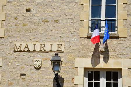 Guiry en Vexin, France - may 4 2018 : the city hallのeditorial素材