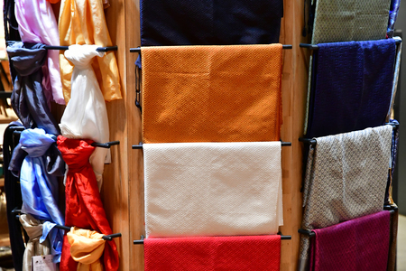 Siem Reap; Kingdom of Cambodia - august 25 2018 : cloth in a duty free in the airportのeditorial素材