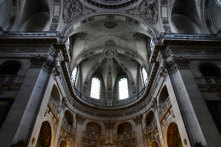 Paris; France - april 2 2017 : the Saint Paul Saint Louis church in the Le Marais districtのeditorial素材