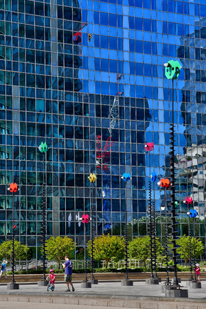 Paris La Defense; France - may 25 2017 : the Pond by Takis in La Defense district, the biggest business distric in Europeのeditorial素材