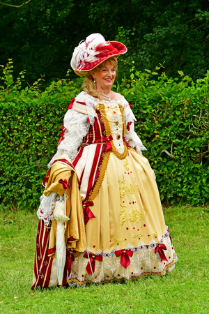 Villarceaux, France - june 9 2019 : party in the historical castle parkのeditorial素材