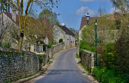 Cherence, France - april 3 2017 : the picturesque village in springのeditorial素材