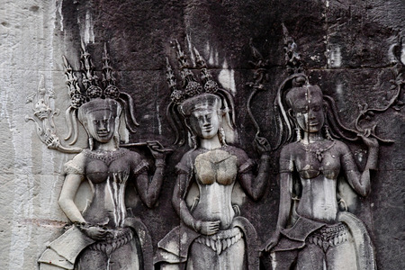 Siem Reap; Kingdom of Cambodia - august 23 2018 : the Angkor Wat templeのeditorial素材