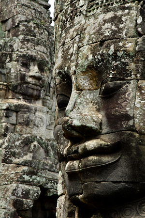 Siem Reap; Kingdom of Cambodia - august 24 2018 : the Angkor Bayon templeのeditorial素材