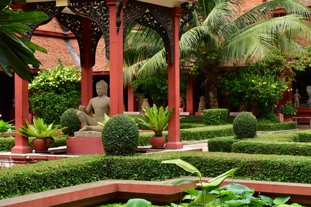 Phnom Penh; Kingdom of Cambodia - august 20 2018 : the National Museum of Cambodia, collection of Khmer artのeditorial素材
