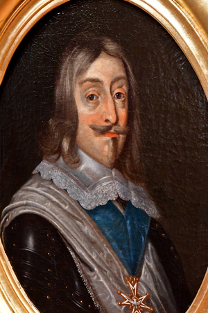 Vendome; France - june 28 2019: portrait of Cesar de Bourbon, duke of Vendome in the museum of Vendomeのeditorial素材