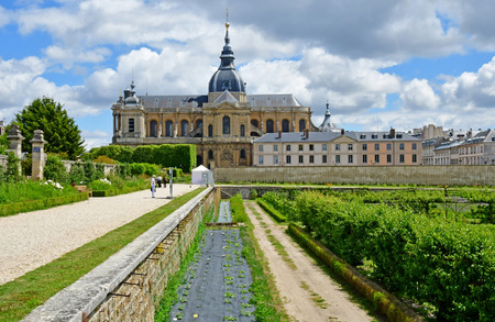 Versailles; France - june 16 2019 : kitchen garden of the king Louis 14 near the Saint Louis Cathedralのeditorial素材
