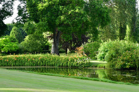 Sasnieres; France - june 30 2019: the garden du Plessis Sasnieresのeditorial素材