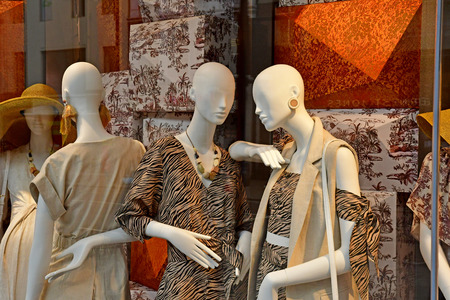 London, England - may 8 2019 : cloth shop in Oxford streetのeditorial素材