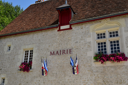 Fougeres sur Bievre; France - june 30 2019: the city hallのeditorial素材
