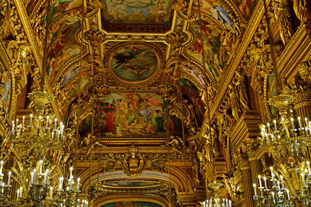Paris; France - august 4 2018 : the Grand Foyer of the Opera de Paris