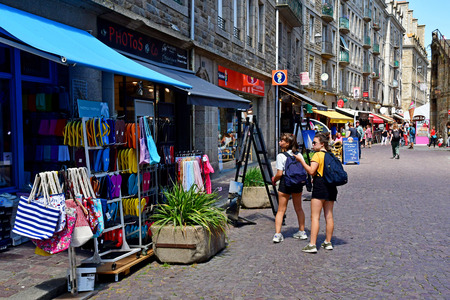 Saint Malo; France - july 28 2019 : store in the picturesque cityのeditorial素材