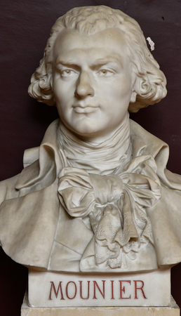 Versailles; France - june 16 2019 : bust of deputy in the tennis court oath roomのeditorial素材