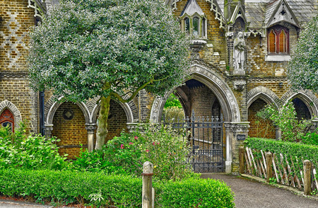 London, England - may 6 2019 : the Highgate cemetery opened in 1839のeditorial素材