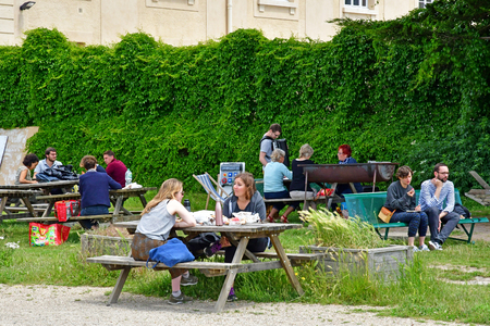 Versailles; France - june 16 2019 : kitchen garden of the king Louis 14, created in 1683のeditorial素材