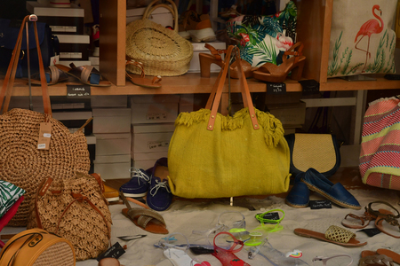 Dinard; France - july 23 2019 : shop in the picturesque city in summerのeditorial素材
