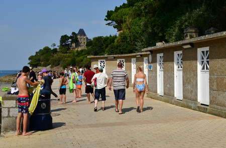 Dinard; France - july 23 2019 : the picturesque city in summerのeditorial素材