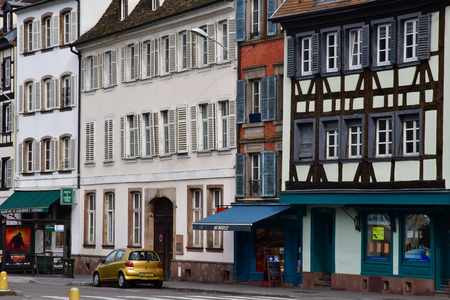 Strasbourg; France - march 3 2017 : the picturesque city center in winterのeditorial素材