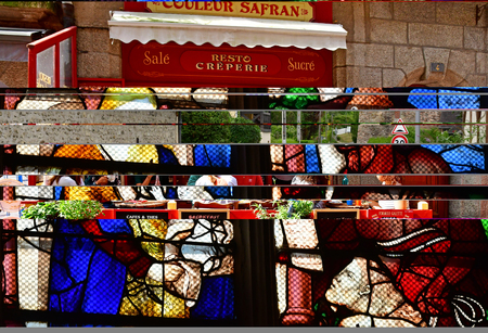 Saint Malo; France - july 28 2019 : bar restaurantのeditorial素材