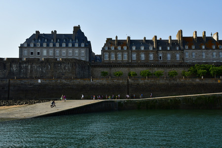 Saint Malo; France - july 28 2019 : the picturesque city in summerのeditorial素材