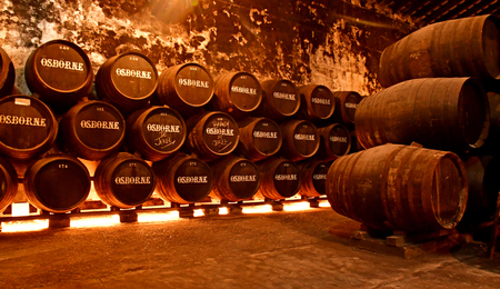 El Puerto de Santa Maria, Spain - august 26 2019 : the Osborne sherry cellarsのeditorial素材