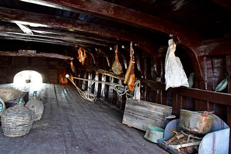 Palos de la Frontera; Spain - august 28 2019 : wharf of the caravels created in 1994のeditorial素材