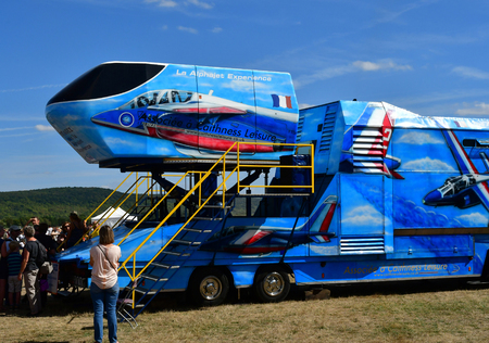 Verneuil sur Seine; France - september 8 2018 : a flight simulator at the air showのeditorial素材