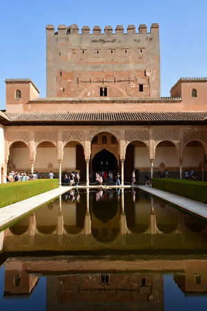 Granada; Spain - august 27 2019 : palace of the ambassadors in the Alhambra palaceのeditorial素材