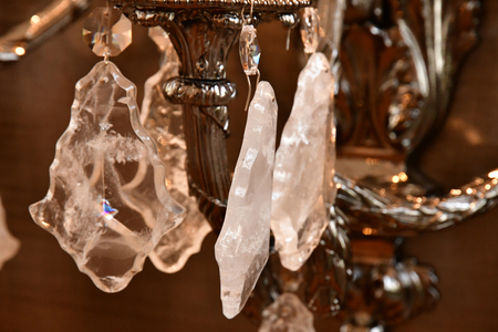 Vendome; France - june 28 2019: detail of a chandelier in the museum of Vendomeのeditorial素材