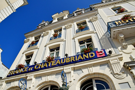 Saint Malo; France - july 28 2019 : hotel restaurantのeditorial素材