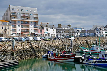 La Turballe, France - april 14 2017 : trawler in the fishing portのeditorial素材