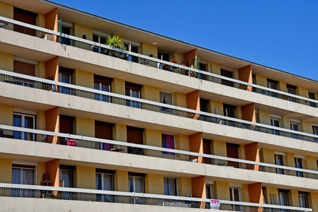 Poissy, France - may 16 2019 : the city centerのeditorial素材