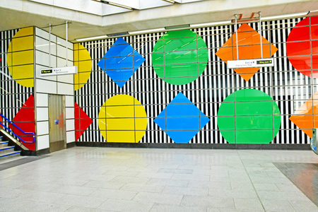 London, England - may 8 2019 : the Tottenham court road stationのeditorial素材